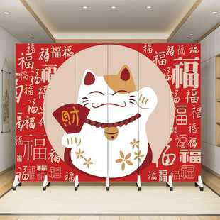 屏风折叠移动遮挡办公室隔断帘家用客厅简约隔板卧室装 日式 饰挡风