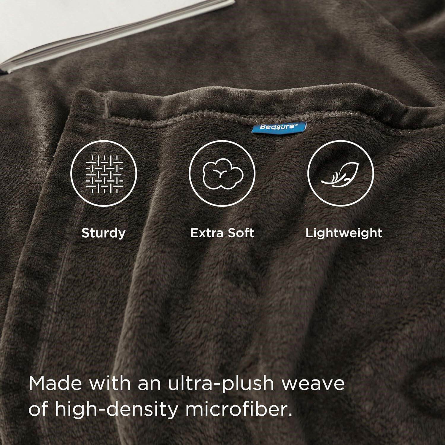 Flannel Fleece Throw Blanket Couch Sofa Bed Soft Twin