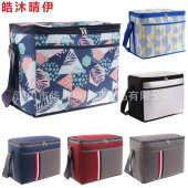 加厚大容量牛津布铝膜便当保温包户外野餐便携折叠单肩冰包饭盒袋