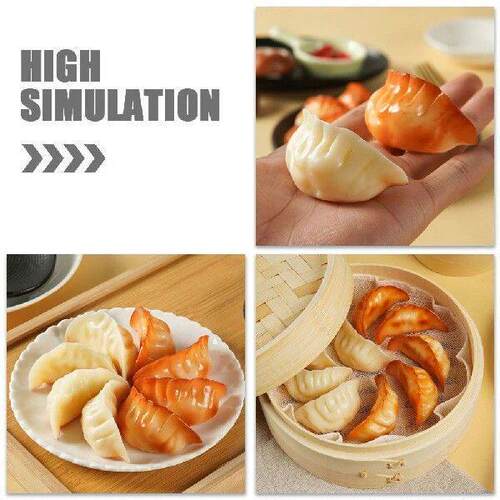 4 Pcs Simulation Dumpling Model Realistic Looking Fake Food