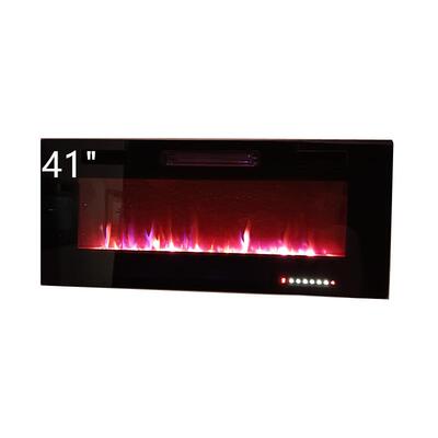 【热销欧美】新品41寸超薄9.8cm厚12种火焰电壁炉取暖器fireplace
