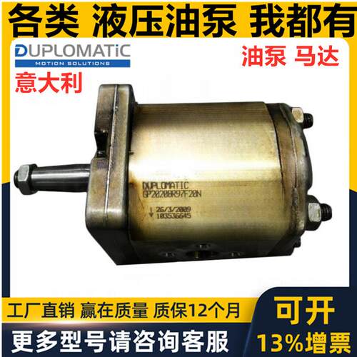 意大利迪普马DUPLOMATIC液压油泵马达齿轮泵GP2 GP1 GP3 GP2F