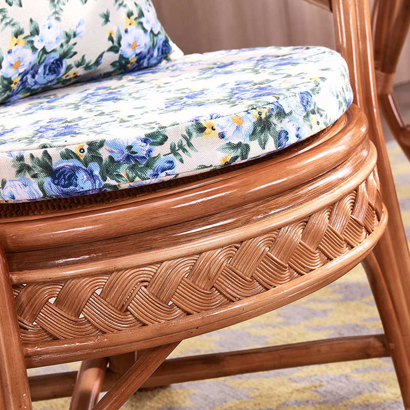 天然真藤椅三件套腾编椅阳台小桌椅滕条单人休闲椅茶几家用组合