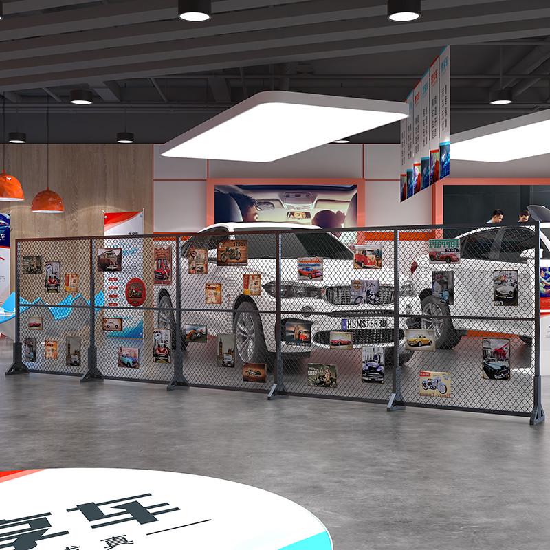 铁艺铁网展示架工业风铁网格网网架画展架网墙隔断装饰铁丝网架子