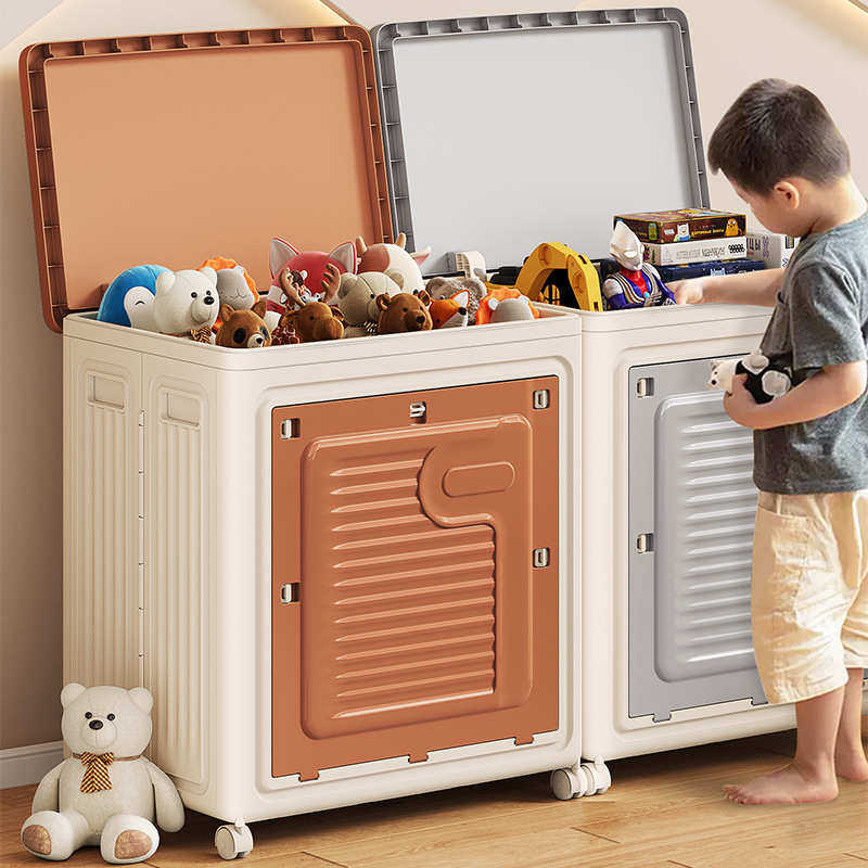 双开门被子箱轮储物柜衣物收纳带超大家用箱翻盖整理衣服箱大容量,收纳整理,收纳箱,淘宝优惠券,粉丝福利购,淘宝优惠卷
