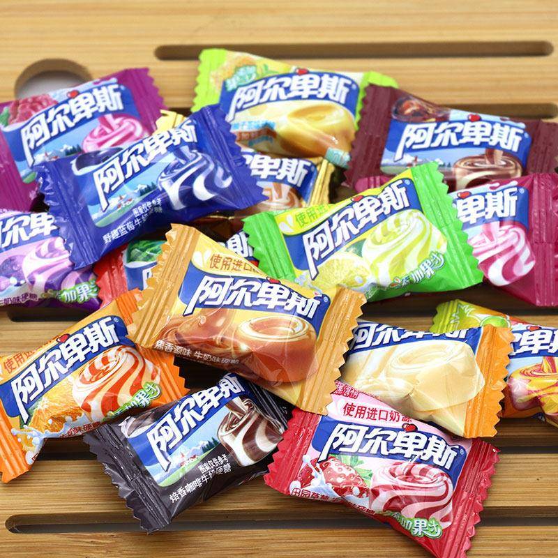 阿尔卑斯焦香源味糖果混合多口味500g喜糖接待零食牛奶原味硬糖