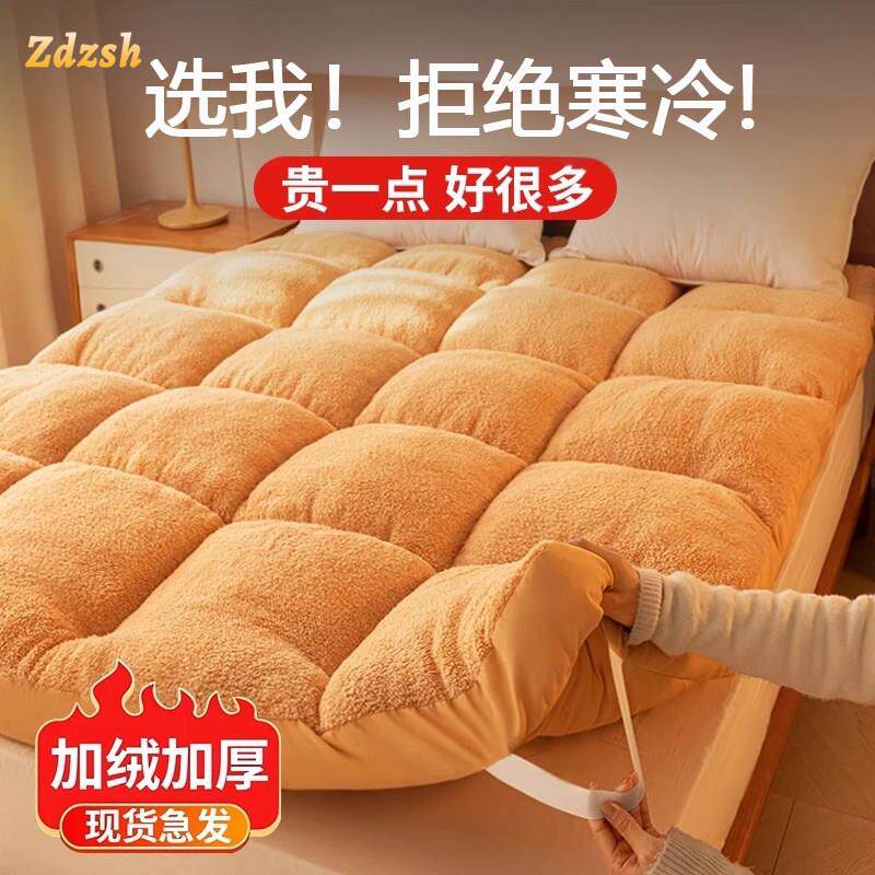 意大利zdzsh冬季加厚保暖羊羔绒床垫家用软垫学生宿舍单人床垫褥