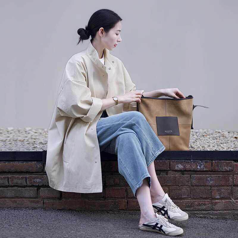 短版风衣外套女小个子2026新款春秋韩系穿搭休闲宽松工装夹克上衣