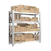 304不锈钢仓储货架冷库置物架商用4层可调节储物架仓库重型货架子