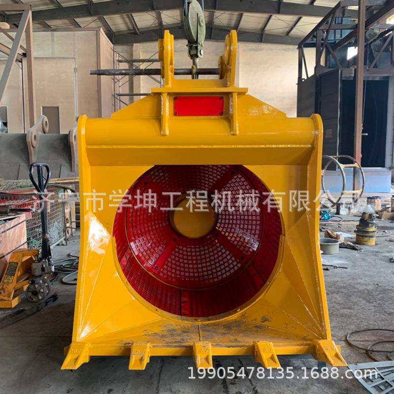 挖机旋转筛网斗滚筒筛分斗物料分拣属具