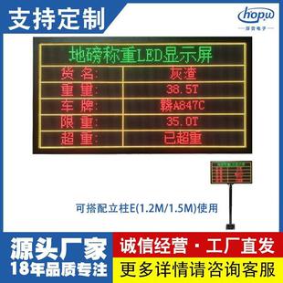 P5工地环境监测屏地磅称重LED显示屏户外长3高3双色后开门显示屏