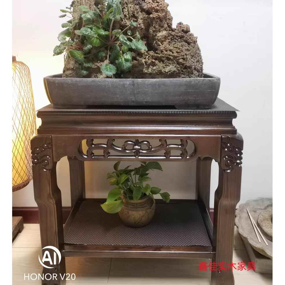 实木盆景架子奇石架底座鱼缸架客厅小方几边几沙发边桌角几正方形