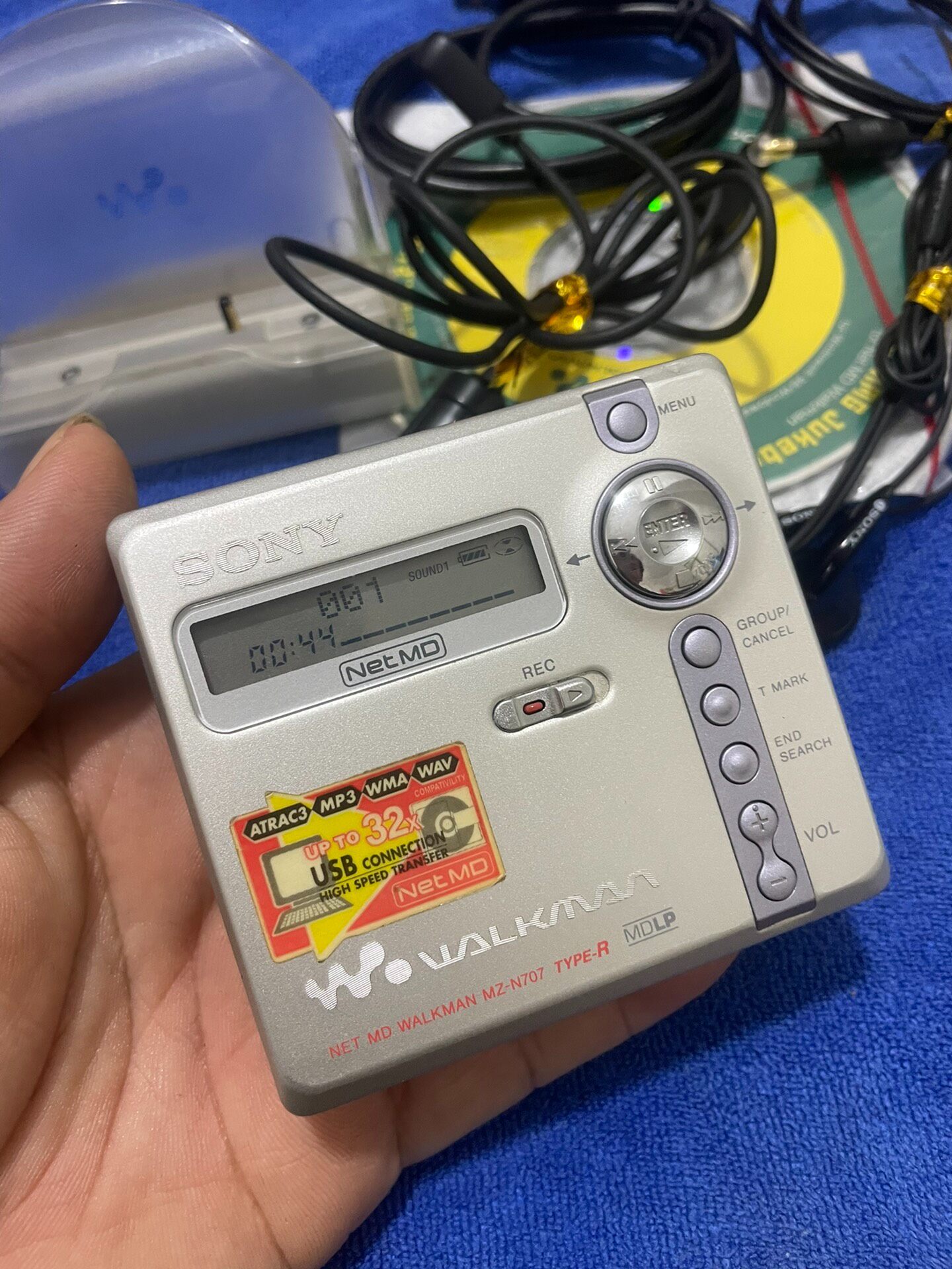 소니 MD 워크맨 MZ-N707 리퍼급 최상 컨디션 풀세트 (개인 1인 소유) 2