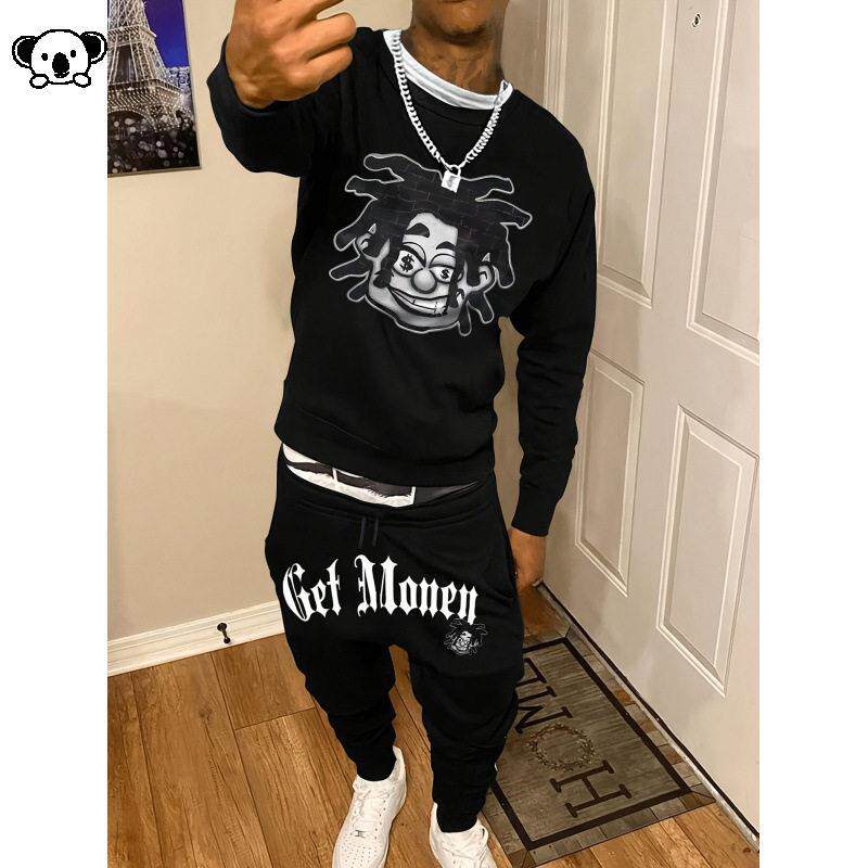 H 16190 Men Casual Sweatsuit Set Regular Fit运动套装