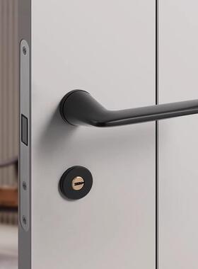 豪蒂式白色极锁简门锁生态K35室内卧室磁吸静木音房门锁生态门现