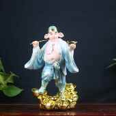 高档猪招八戒财摆件天蓬元 军像招财猪八戒佛像菩萨树脂贴将金帅彩