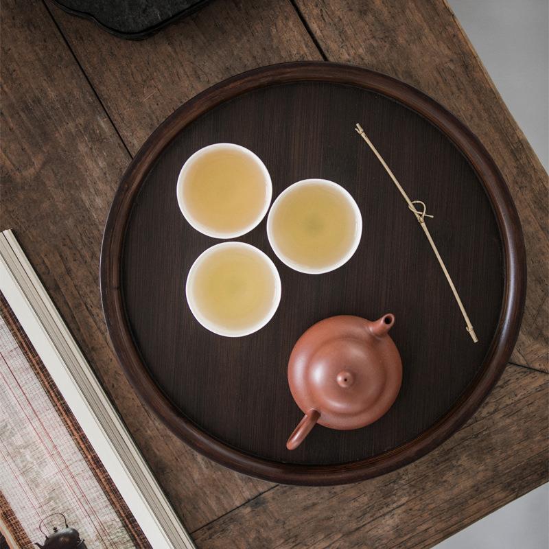 碳化竹制茶托盘家用大小号简约茶盘茶杯茶具收纳干泡台壶承