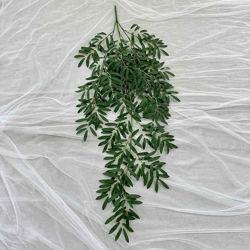 槐树柳树枣树橄榄树叶壁挂婚庆礼堂订婚宴装饰壁挂假绿植现货