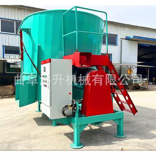 养殖场hs-tmr-1全日粮机碎搅拌tmr拌草定机双绞龙固式秸秆粉拌料