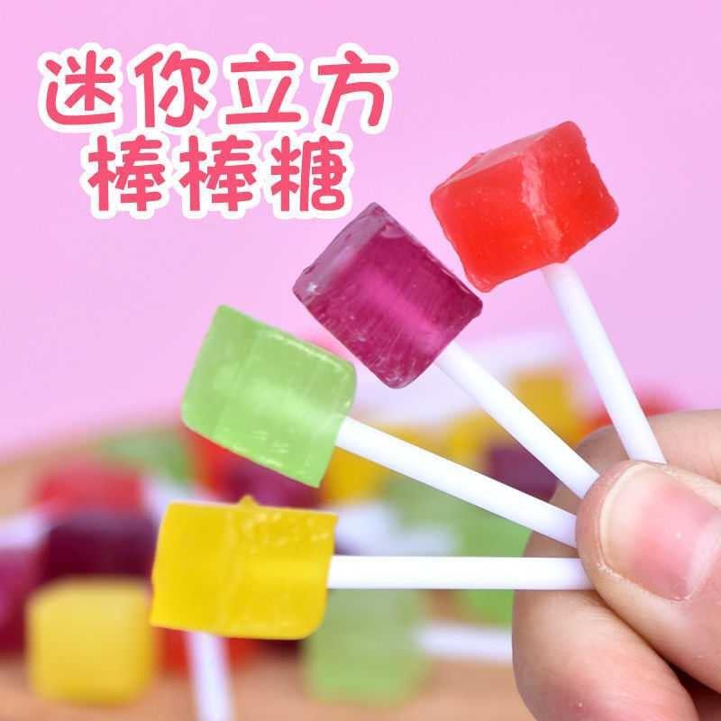 现货网红零食水果味棒棒糖抖音小水果糖混合味糖果散装喜糖儿童