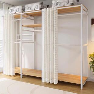 简易衣柜卧室家用衣帽间架子转角衣橱结实耐用开放式 金属衣柜 组装