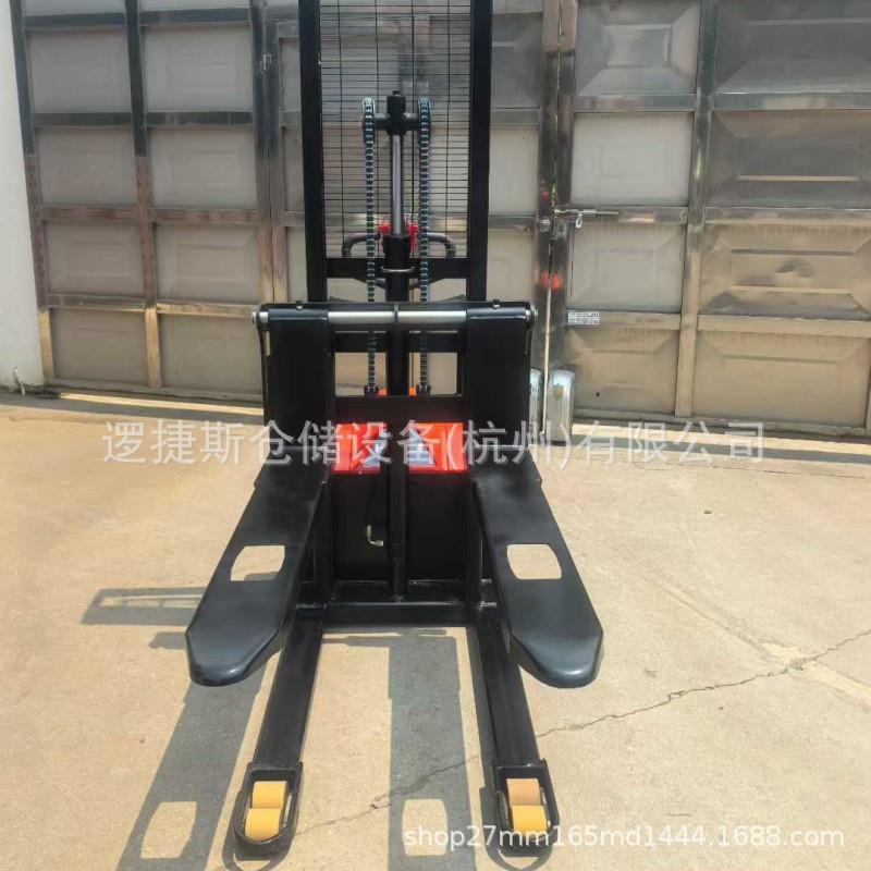 全电动步行式小金刚堆高车1.5吨液压托盘车地牛铲车搬运叉车