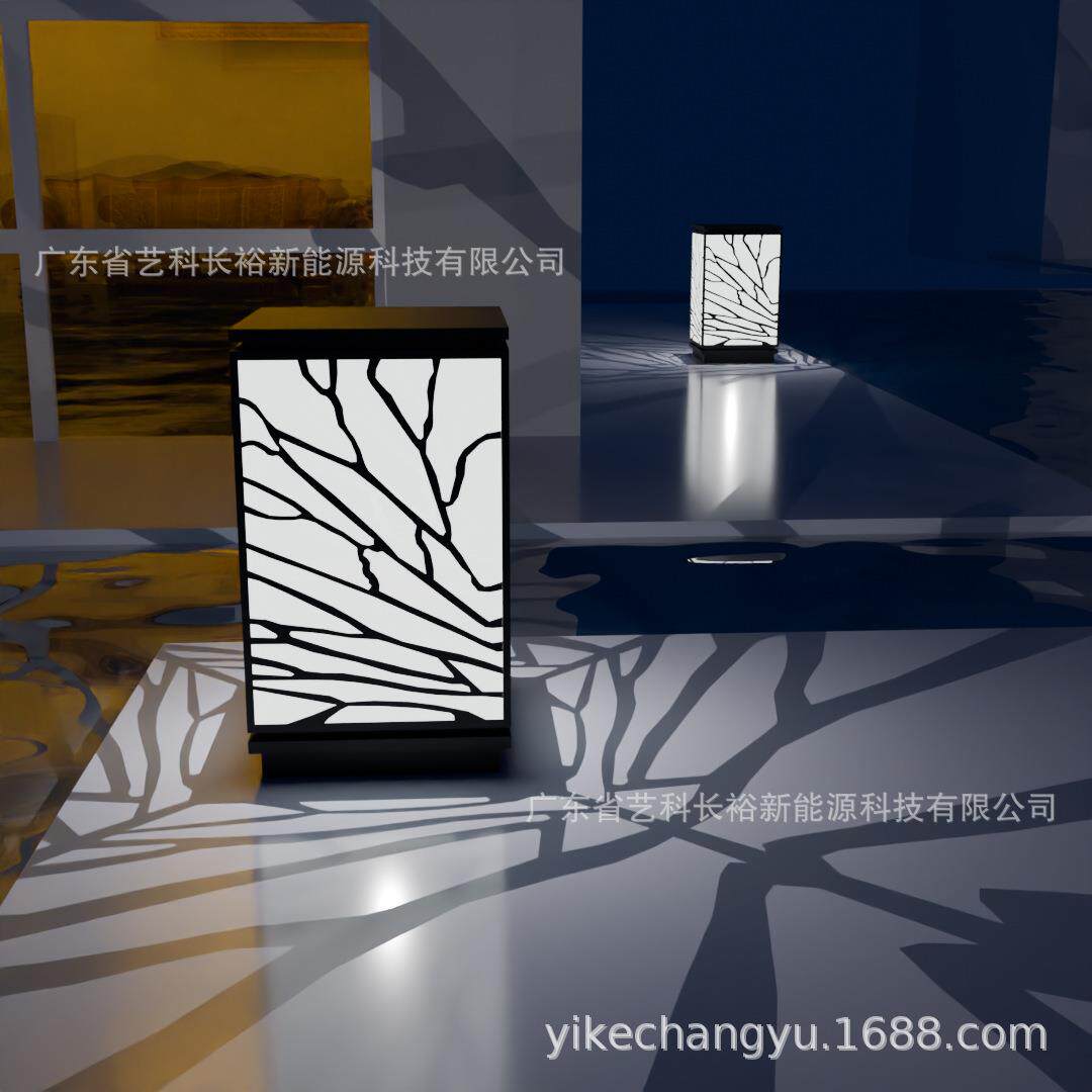 创意草坪灯庭院灯花园灯复古树纹纹路投影古典中式庭院灯光控
