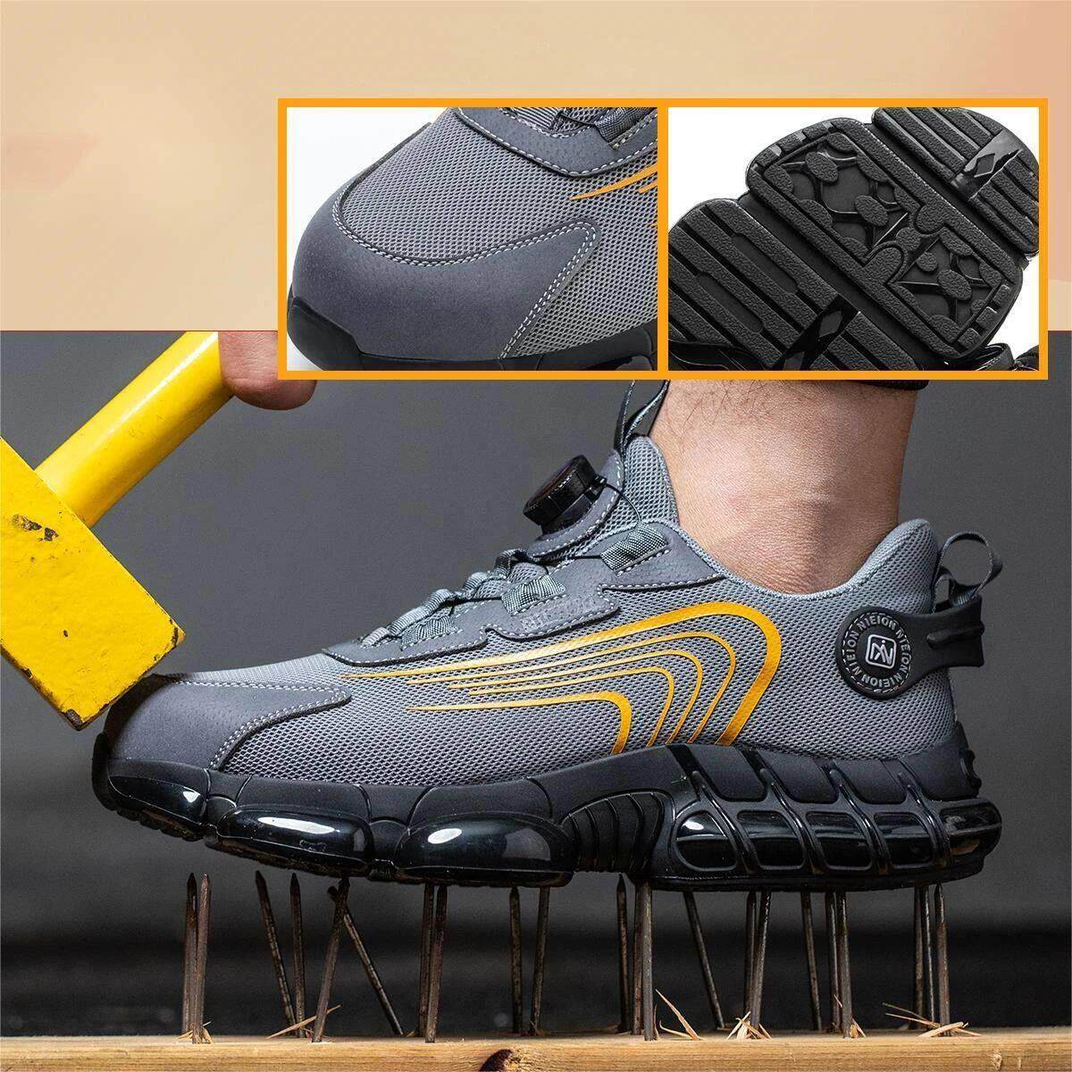 Rotary Buckle Work Sneakers Protective Shoes Safety Industri