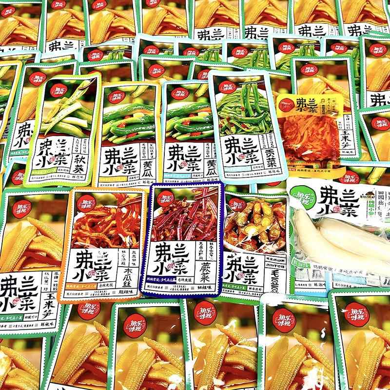鱼乐味视贡菜脆黄瓜玉米笋萝卜香辣木瓜丝下饭菜蕨菜开袋即食小菜