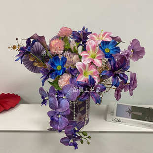 2025年宵花高档抱抱桶仿真花假花装饰客厅摆件餐桌插花过年装饰