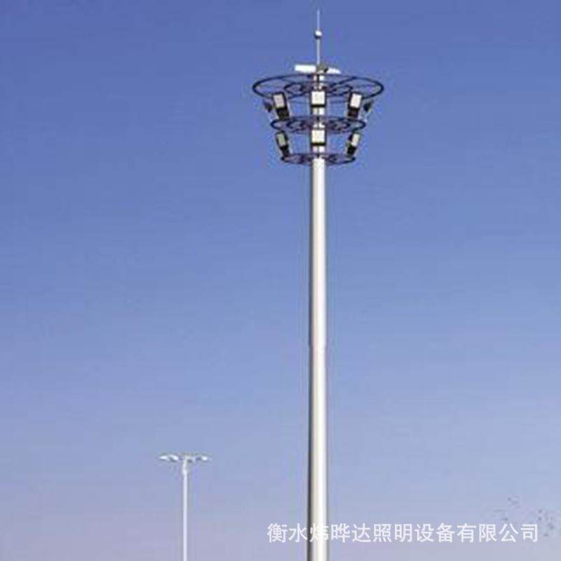 河北卷杆厂供应码头升降式园林高杆灯 圆盘式LED高杆灯投放灯
