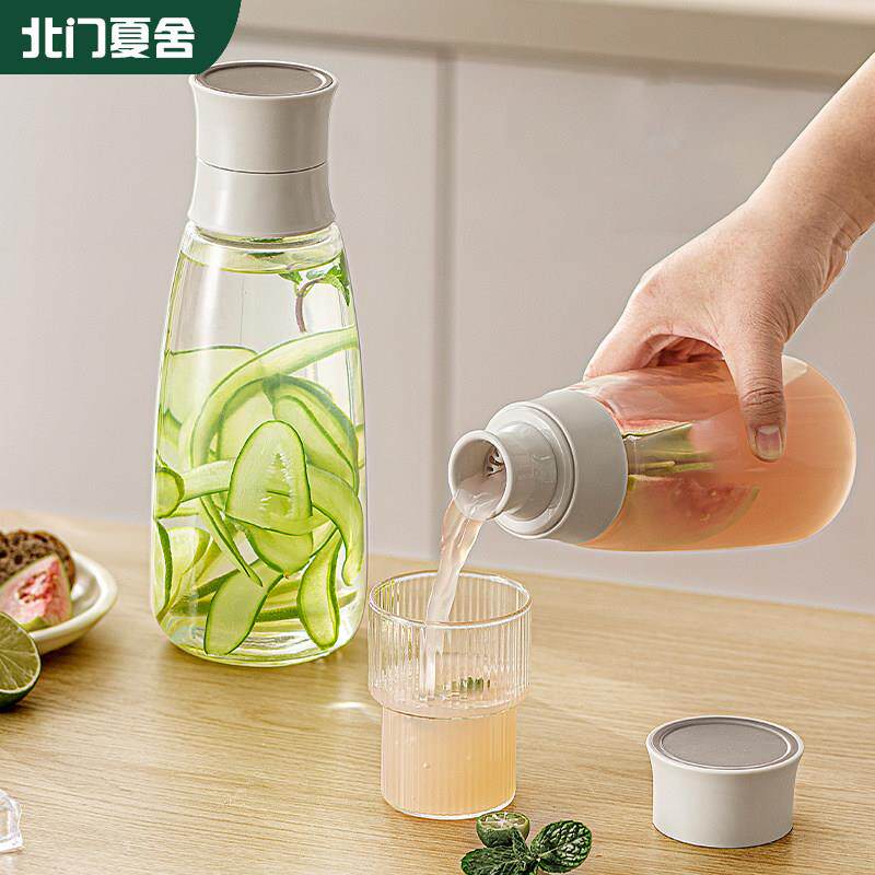 冷水壶玻璃冷水壶大容量茶水分离冷泡茶瓶密封不漏果汁冷萃杯水杯