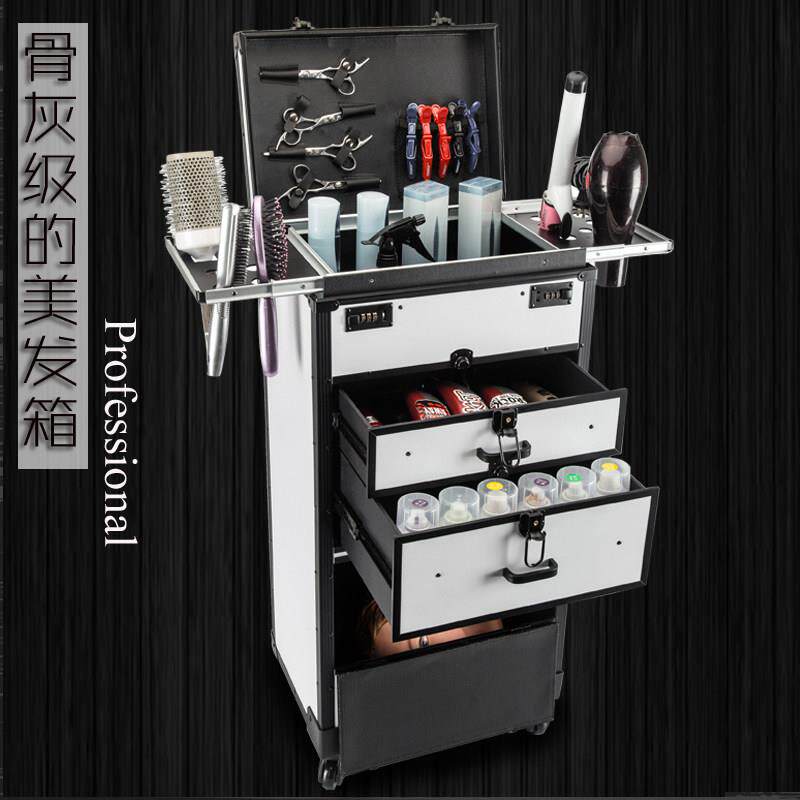 美发工具箱拉杆箱新潮发型师专用大容量剪刀包美发大工箱收纳