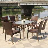 21阳台休闲户外藤室外庭院组简约花园具铁艺折叠桌子室外家椅桌椅