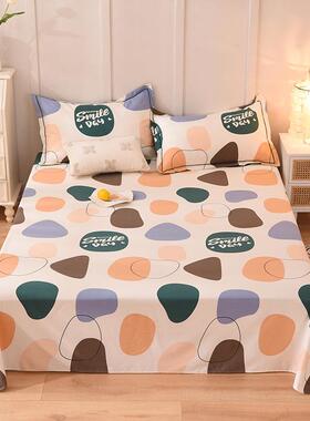 棉加厚磨毛床单件1米5宿舍单纯人1.5家用1.8冬m661季单全棉被单1.