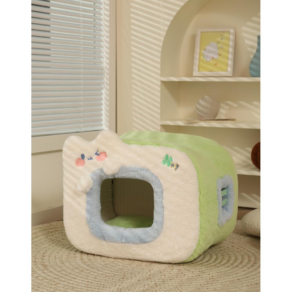 高档小元可爱咪元气猫窝冬喵季保暖四季通用猫猫屋幼冬天封闭式猫