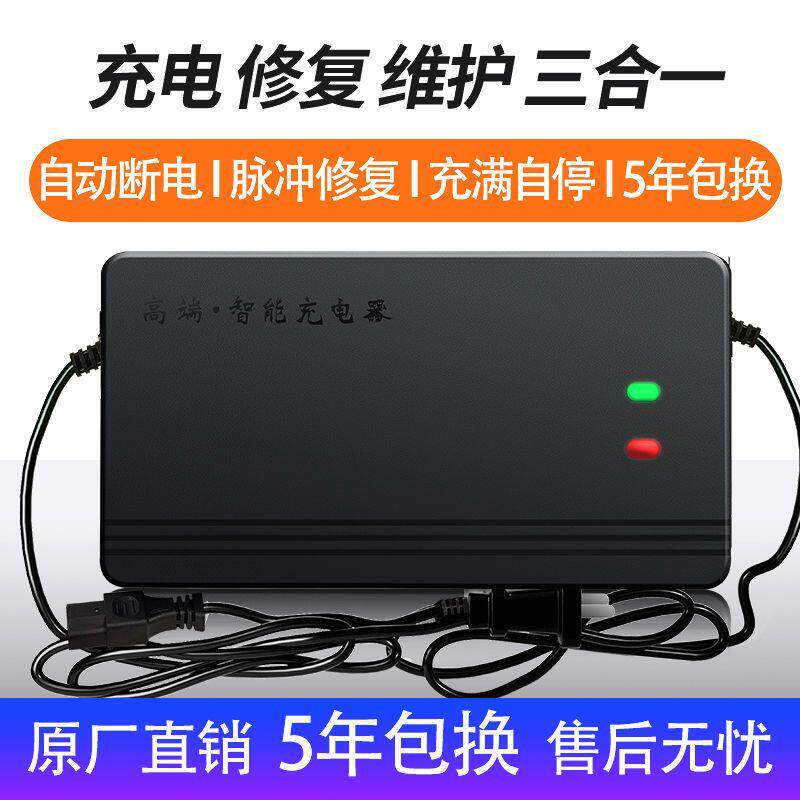 自动断电两轮三轮电动车电瓶车充电器48V60V72V超级快充电车通用