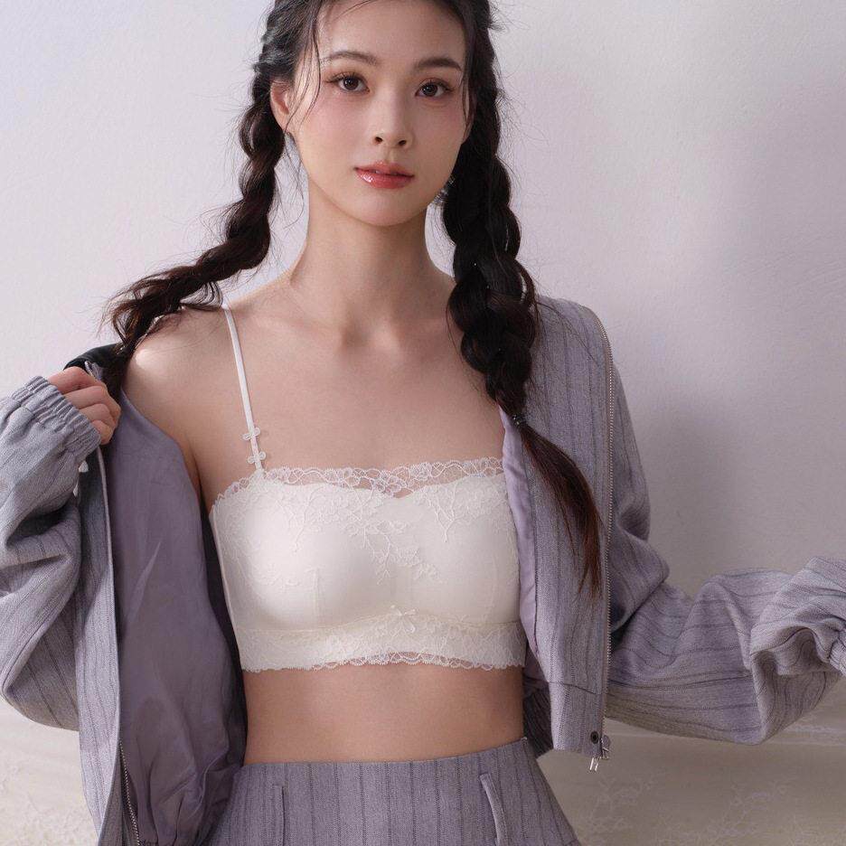 8101防走光抹胸内衣无痕蕾丝美背吊带无钢圈无肩带防滑文胸夏薄款