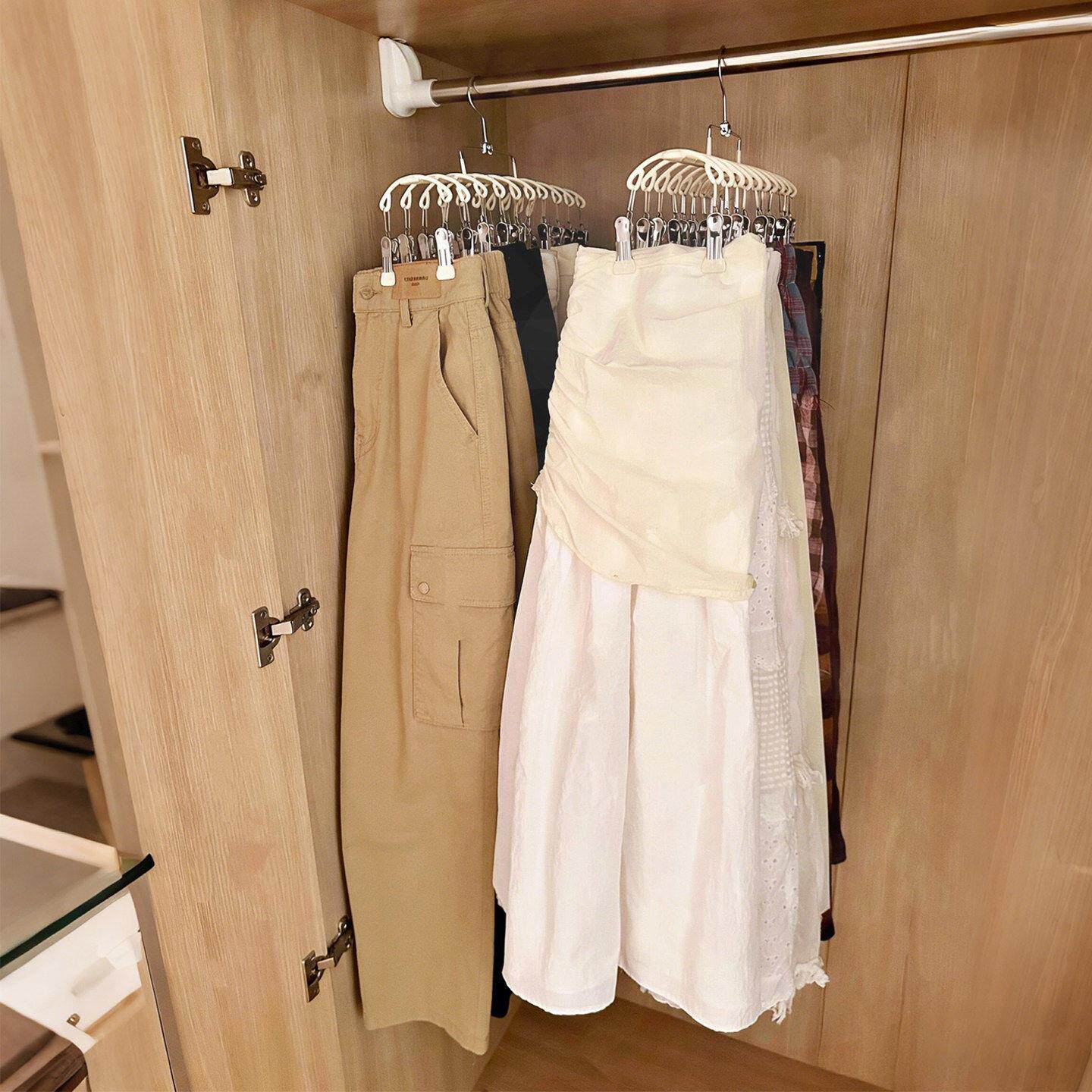 【裤夹收纳】裤夹子多功能家用无痕裤裙挂钩晾衣夹强力防滑双排夹