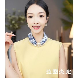 西西里-套装2024春夏摩登时尚织锦缎丝巾，套装度假风服饰