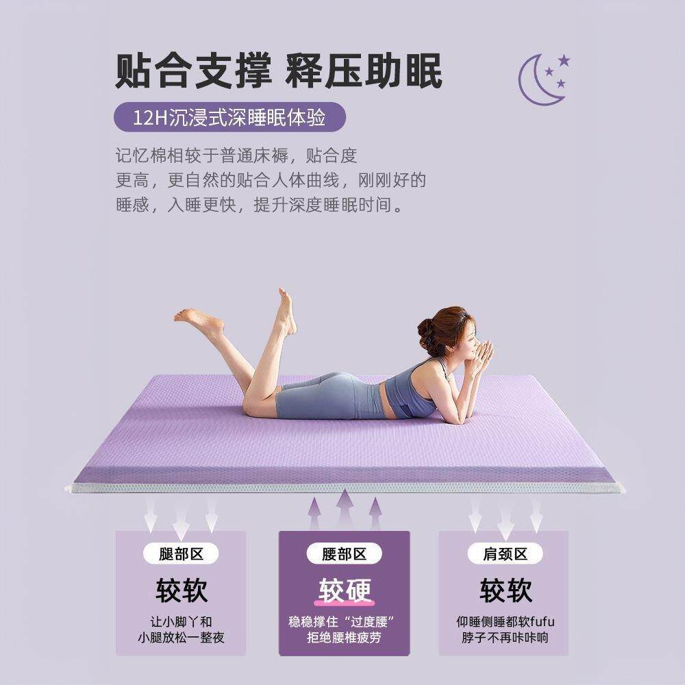 凝胶记床垫遮盖鹿辉家用卧室软垫学忆生宿舍海绵床褥垫子物租棉房