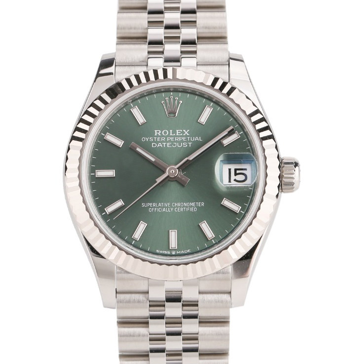 热门薄荷绿[9.9新]劳力士日志型31mm自动机械女表278274