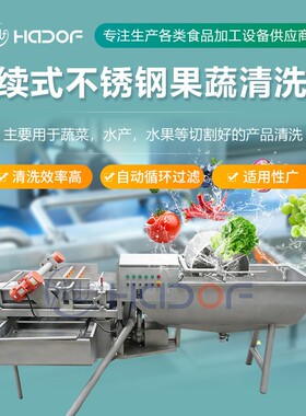 涡流清洗机华德福食品机械新款涡流式洗菜机叶菜连续式洗菜设备