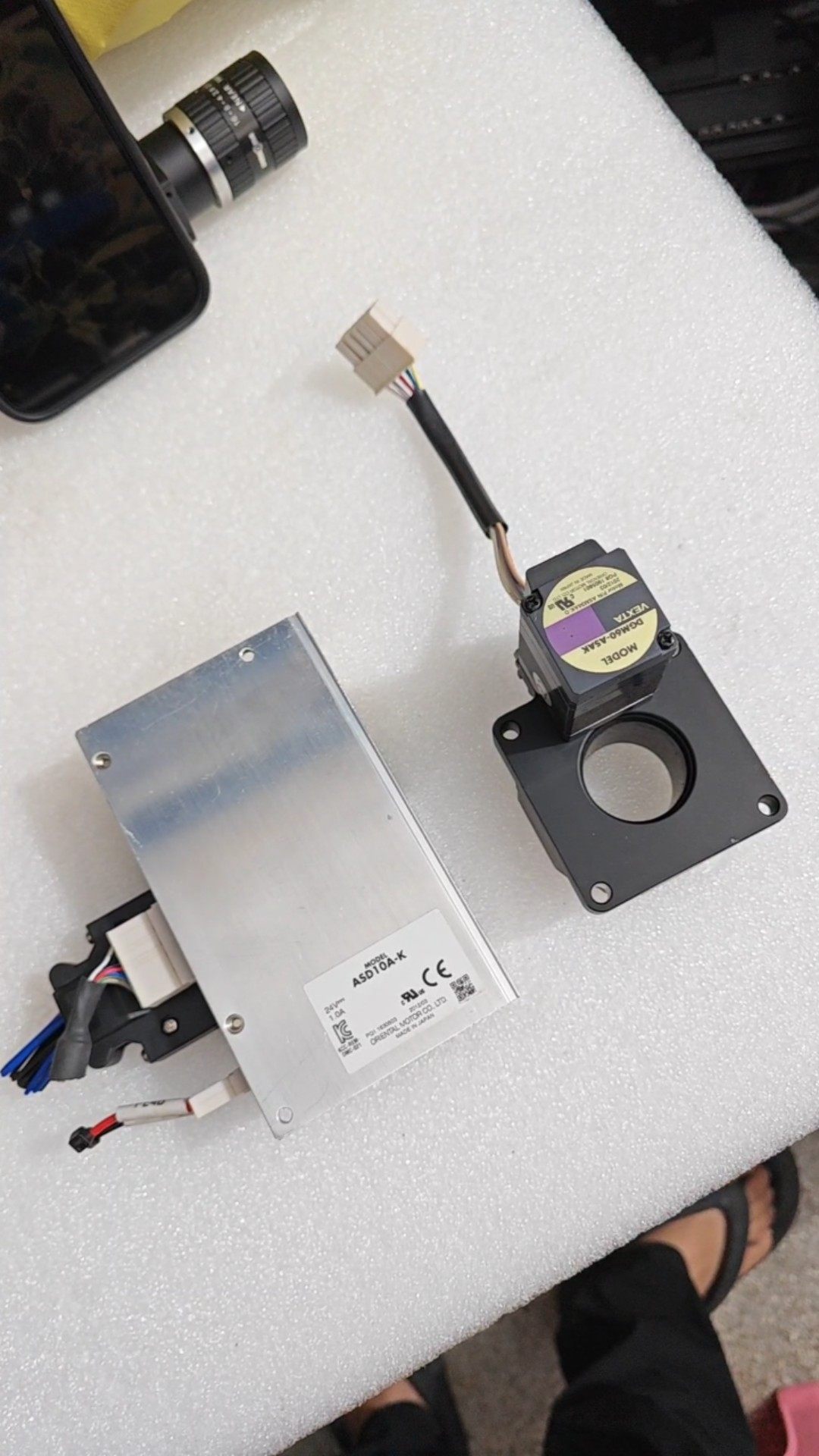 原装拆机高精密中空转台小型旋转台东方马达套装型号ASD10A