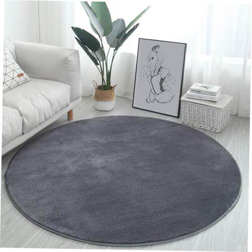 Round Fluffy Area Rug for Bedroom Soft Shaggy Carpet Circle