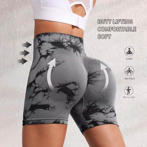 Yoga outdoor fitness shorts with high hips and waist,