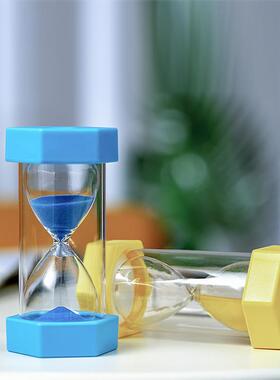 塑料六角沙漏儿童学习玩具防摔计时器礼物沙漏30分钟家居摆件