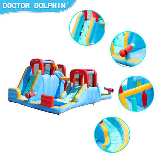 跳充气dolphin内室外家庭 喷水大型儿童蹦床组合城堡doctor滑梯床