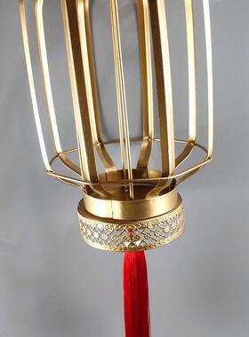 灯笼照相馆演出汉服新娘手提仿古中国风宫灯婚庆道具金色舞蹈拍摄