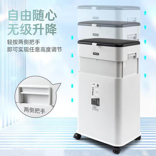 双艺厨房垃圾桶带轮子可升降调节垃圾桶酒店后厨大号大容量垃圾桶